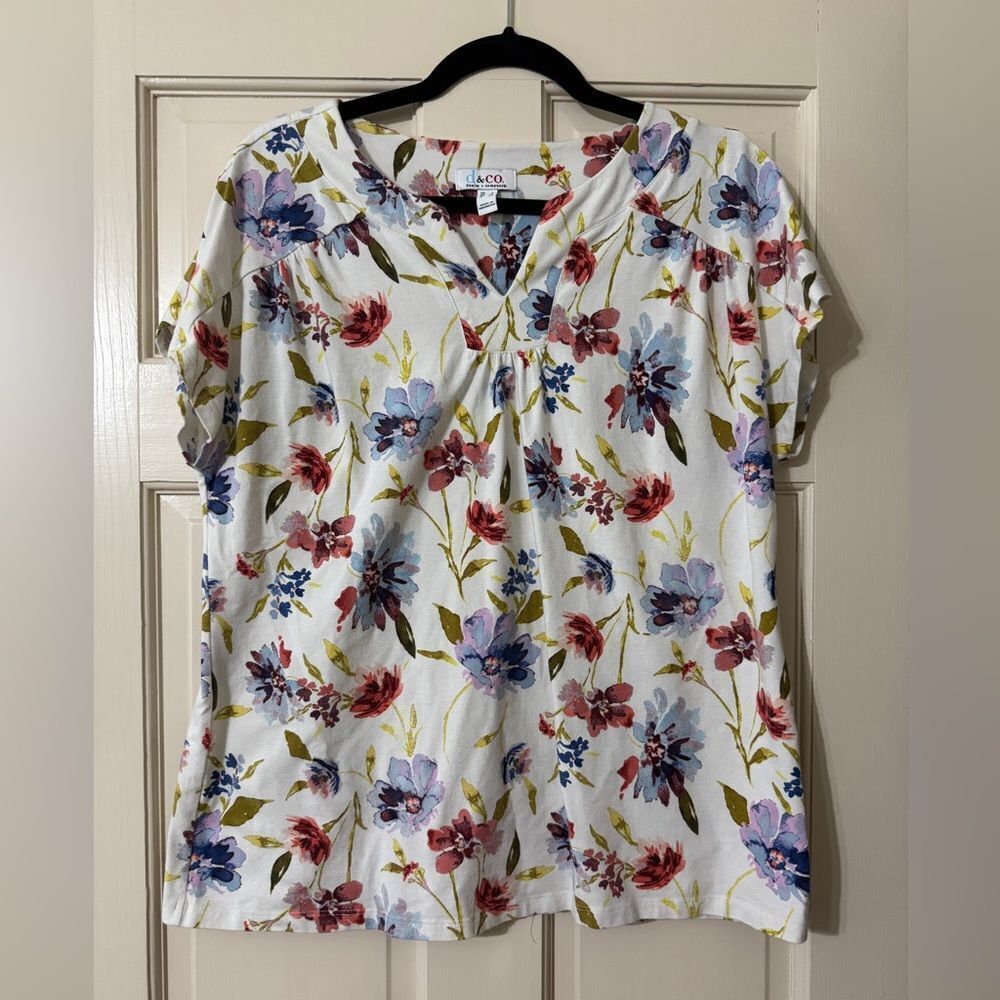 Women’s Denim & Co Floral Print Women's Top L